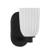 Savoy House 9-1245-1-BK One Light Wall Sconce, Matte Black (2)