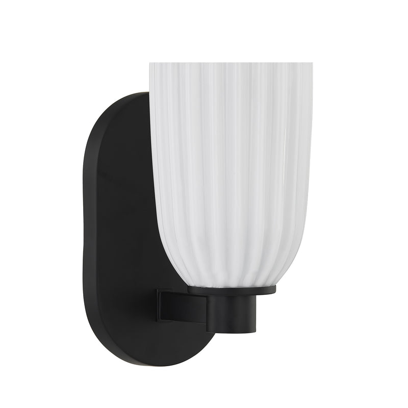 Savoy House 9-1245-1-BK One Light Wall Sconce, Matte Black (2)