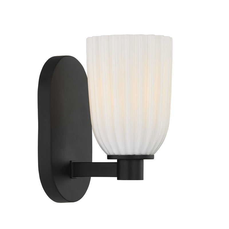 Savoy House 9-1245-1-BK One Light Wall Sconce, Matte Black (4)