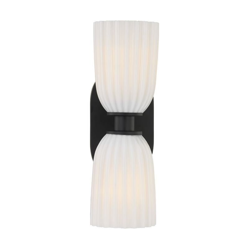 Savoy House 9-1245-2-BK Two Light Wall Sconce, Matte Black (3)