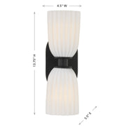 Savoy House 9-1245-2-BK Two Light Wall Sconce, Matte Black (6)