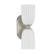 Savoy House 9-1245-2-SN Two Light Wall Sconce, Satin Nickel (2)