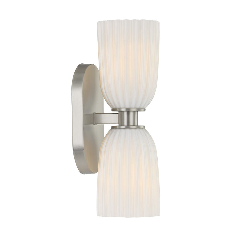 Savoy House 9-1245-2-SN Two Light Wall Sconce, Satin Nickel (4)