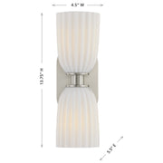 Savoy House 9-1245-2-SN Two Light Wall Sconce, Satin Nickel (6)