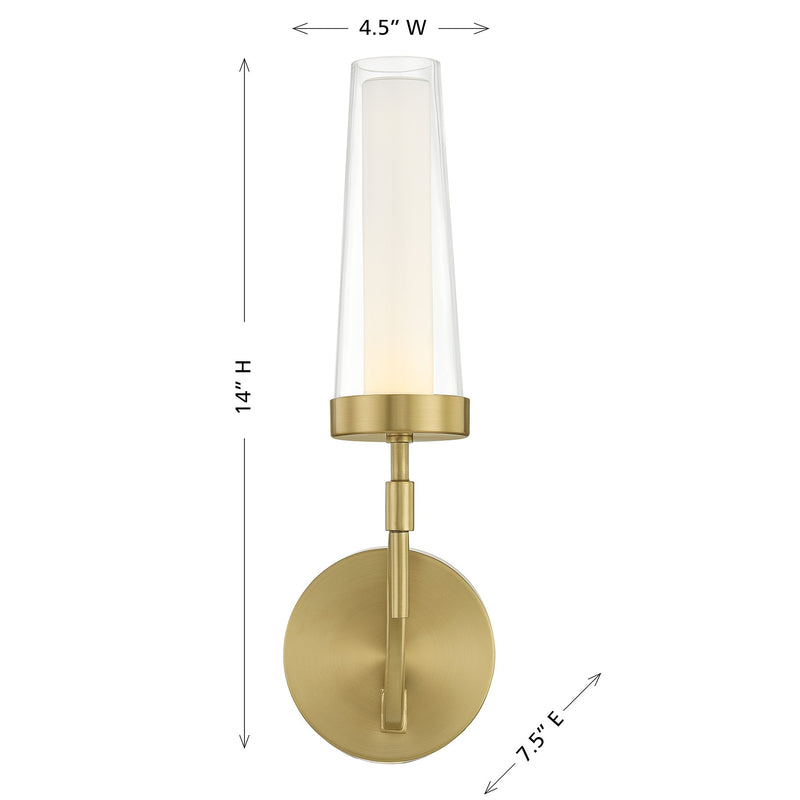 Savoy House 9-1463-1-322 LED Wall Sconce, Warm Brass (6)