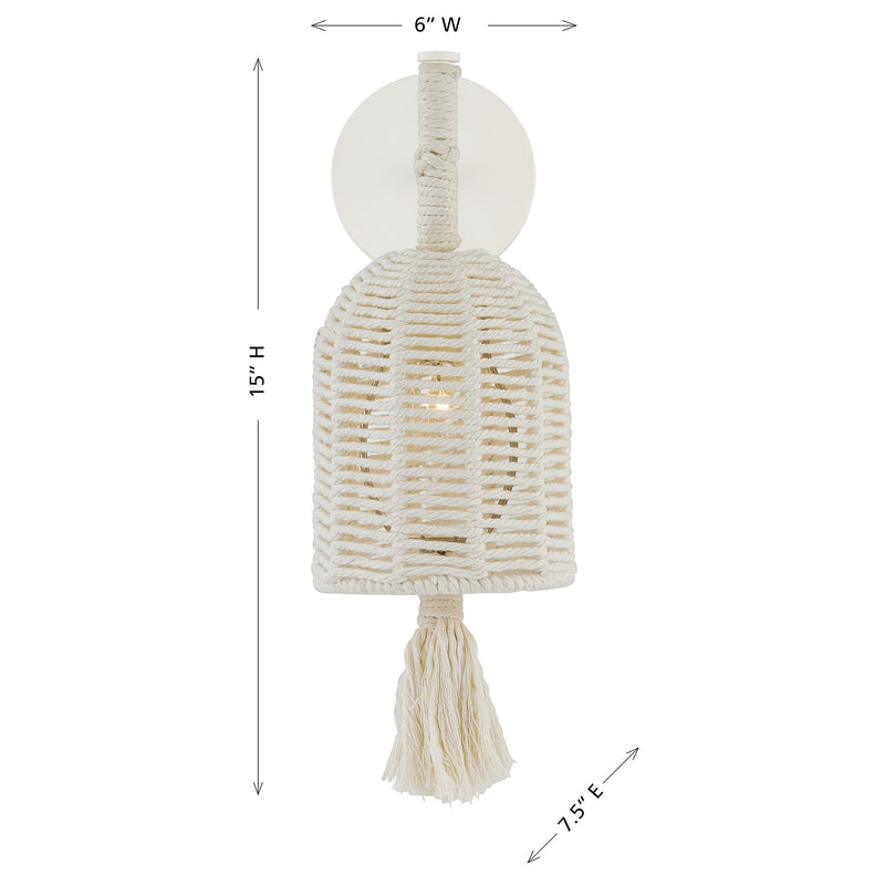 Savoy House 9-3402-1-341 One Light Wall Sconce, Cotton (6)