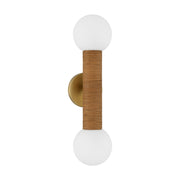 Savoy House 9-4081-2-322 Two Light Wall Sconce, Warm Brass (2)