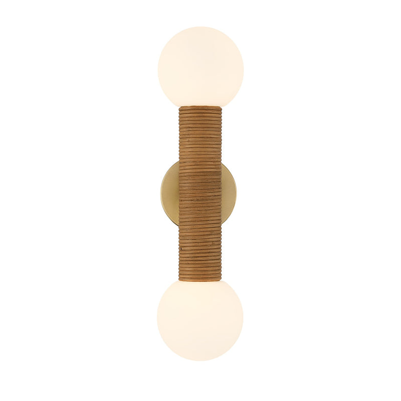 Savoy House 9-4081-2-322 Two Light Wall Sconce, Warm Brass (3)