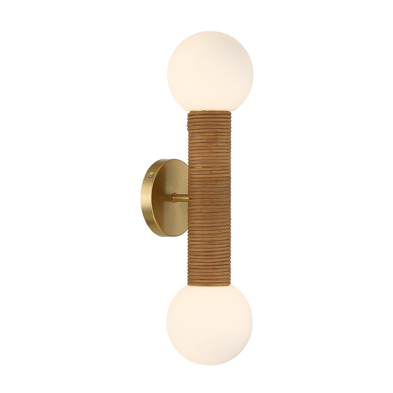 Savoy House 9-4081-2-322 Two Light Wall Sconce, Warm Brass (4)