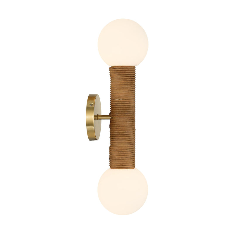 Savoy House 9-4081-2-322 Two Light Wall Sconce, Warm Brass (5)