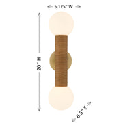 Savoy House 9-4081-2-322 Two Light Wall Sconce, Warm Brass (6)