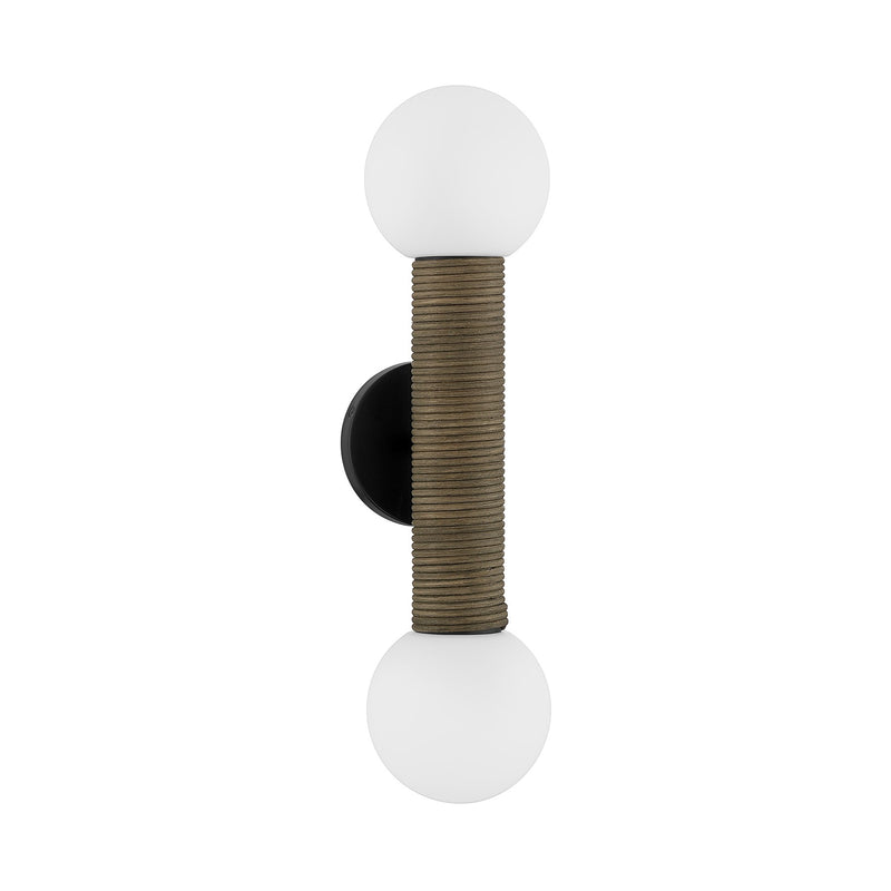 Savoy House 9-4081-2-BK Two Light Wall Sconce, Matte Black (2)