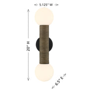 Savoy House 9-4081-2-BK Two Light Wall Sconce, Matte Black (5)