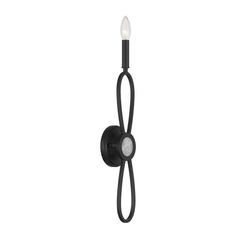 Savoy House 9-4100-1-89 One Light Wall Sconce, Matte Black (4)