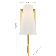 Savoy House 9-4704CP-1-322 One Light Wall Sconce, Warm Brass (6)