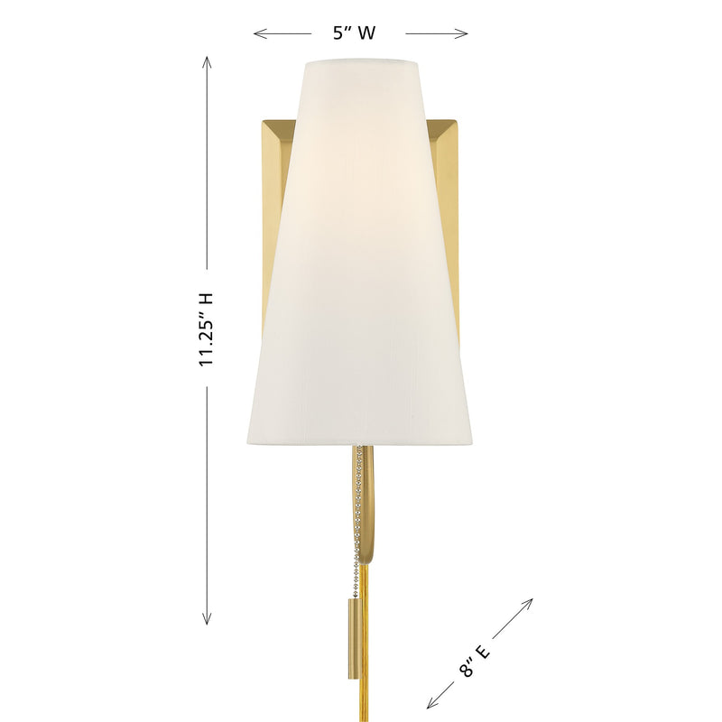 Savoy House 9-4704CP-1-322 One Light Wall Sconce, Warm Brass (6)