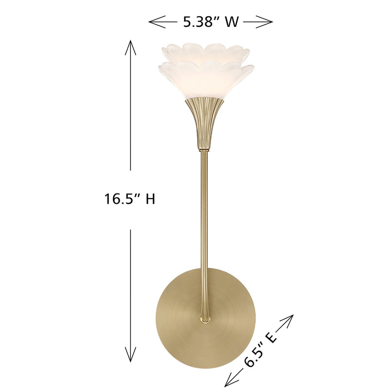 Savoy House 9-5081-1-127 One Light Wall Sconce, Noble Brass (6)
