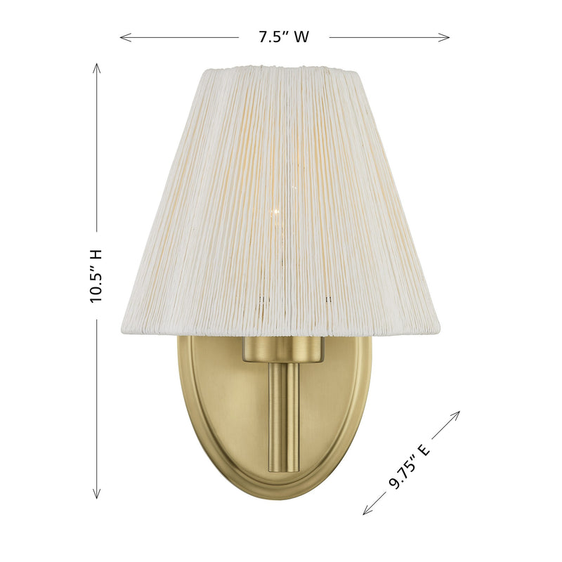Savoy House 9-6081-1-127 One Light Wall Sconce, Noble Brass (5)
