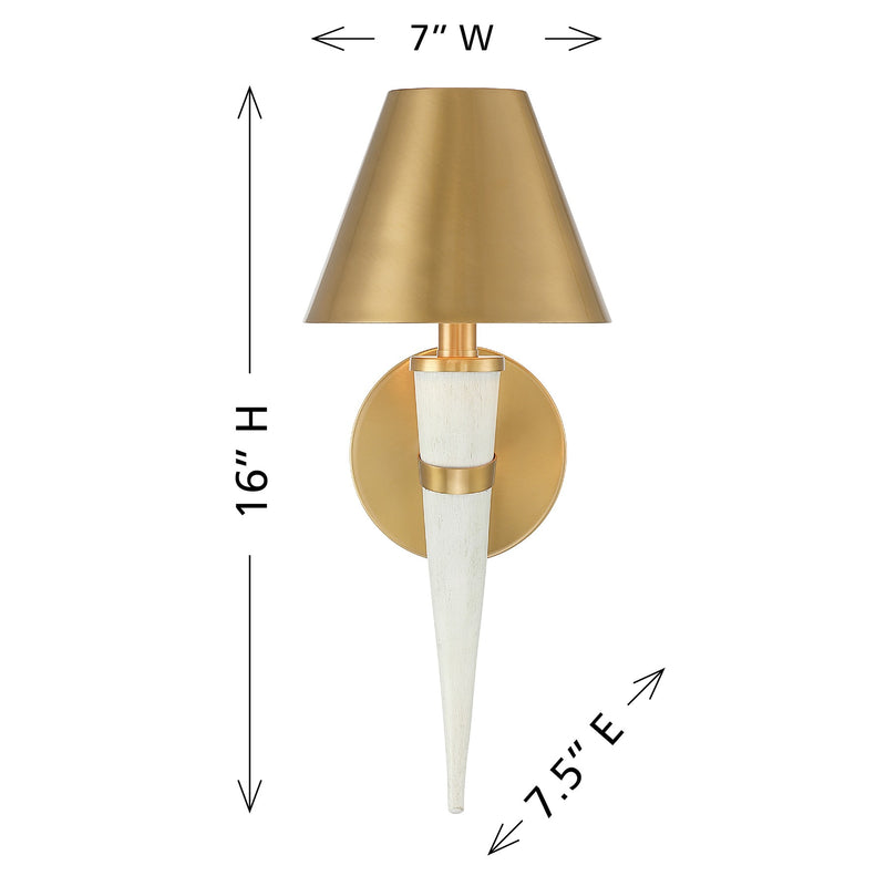 Savoy House 9-6300-1-322 One Light Wall Sconce, Warm Brass (6)