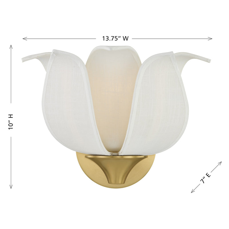 Savoy House 9-7164-1-322 One Light Wall Sconce, Warm Brass (6)