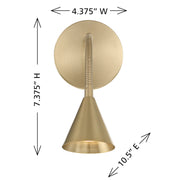 Savoy House 9-8007-1-127 LED Wall Sconce, Noble Brass (6)