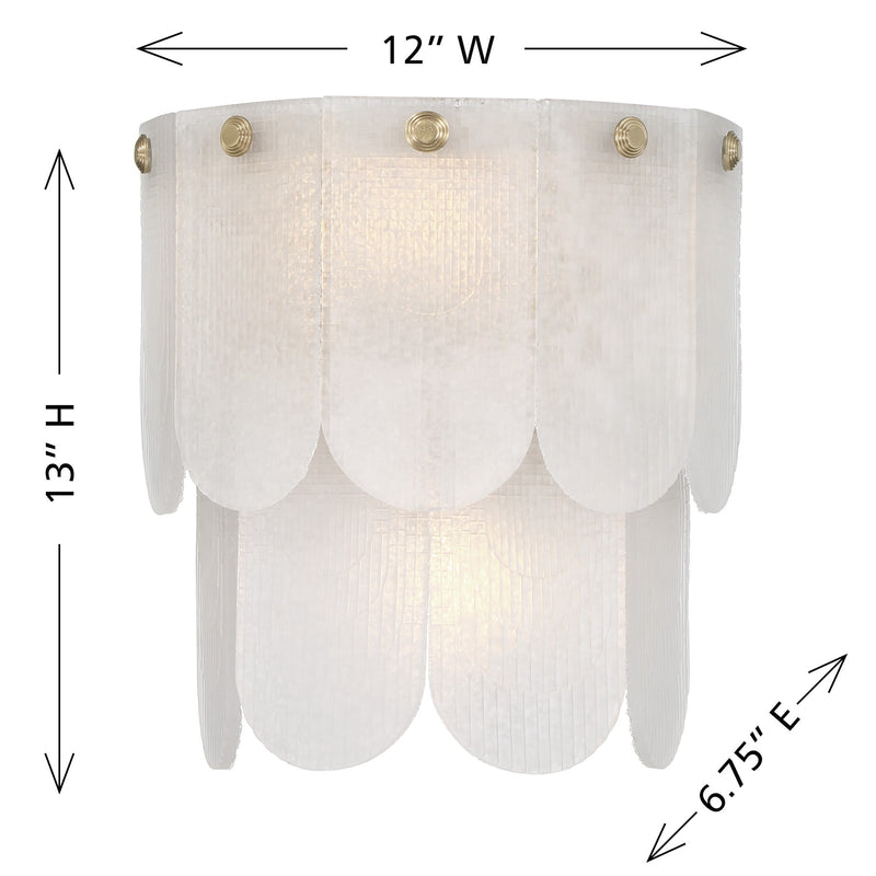 Savoy House 9-9803-2-127 Two Light Wall Sconce, Noble Brass (6)