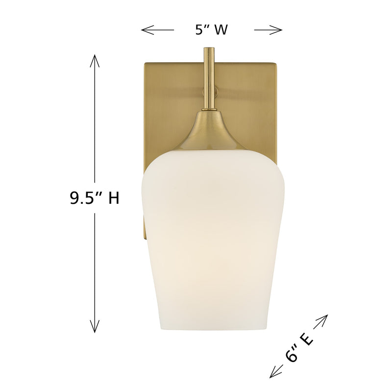 Savoy House 9-6030-1-322 One Light Wall Sconce, Warm Brass (6)