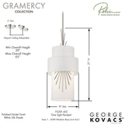 George Kovacs P5391-613 Gramercy One Light Mini Pendant, Polished Nickel Alternate Image.jpg