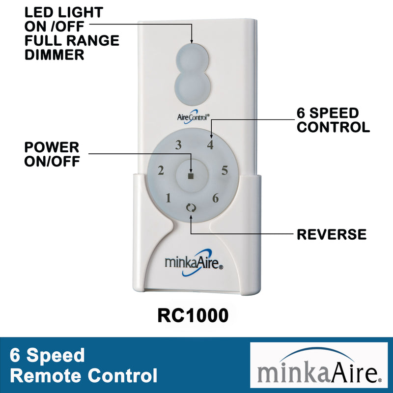 Minka-Aire RC1000 Dc Hand Held Remote Transmitter, White Alternate Image.jpg