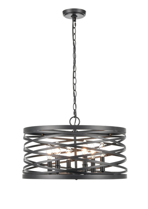 Shoppers Lighting PD20026-MB 6-Light Pendant, Matte Black Finish Main Image.jpg