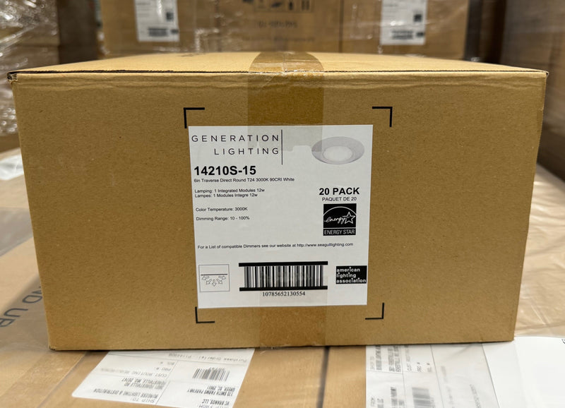Generation Lighting (20-Pack) 14210S-15 Traverse 6in Direct Round T24 3000K 90CRI White Alternate Image.jpg