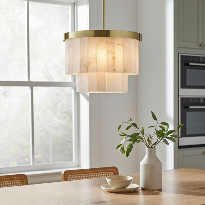 Beacon Lighting 05024001 Elora Nine Light Pendant, Brass