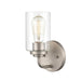 Shoppers Lighting BB4021-SN 1-Light Wall/Bath Fixture, Satin Nickel Finish Main Image.jpg