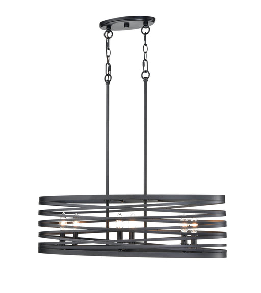 Shoppers Lighting CH2036-MB 6-Light Chandelier, Matte Black Finish Main Image.jpg