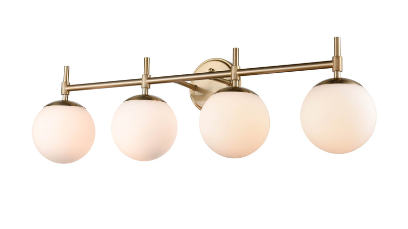 Shoppers Lighting BB3304-MG 4-Light Wall/Bath Fixture, Modern Gold Finish Main Image.jpg