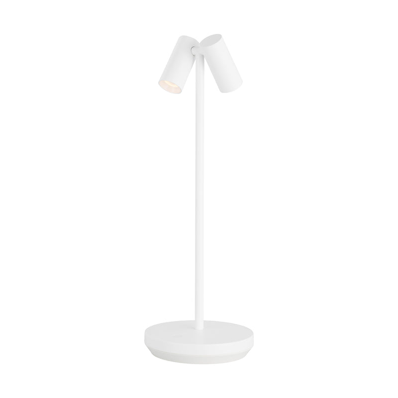 Visual Comfort Modern SLTB27027W Doppia Accent Rechargeable Table Lamp by Sean Lavin, Matte White Alternate Image 2.jpg