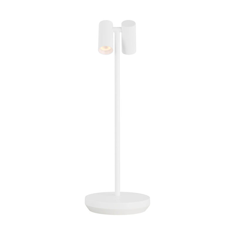 Visual Comfort Modern SLTB27027W Doppia Accent Rechargeable Table Lamp by Sean Lavin, Matte White Alternate Image.jpg