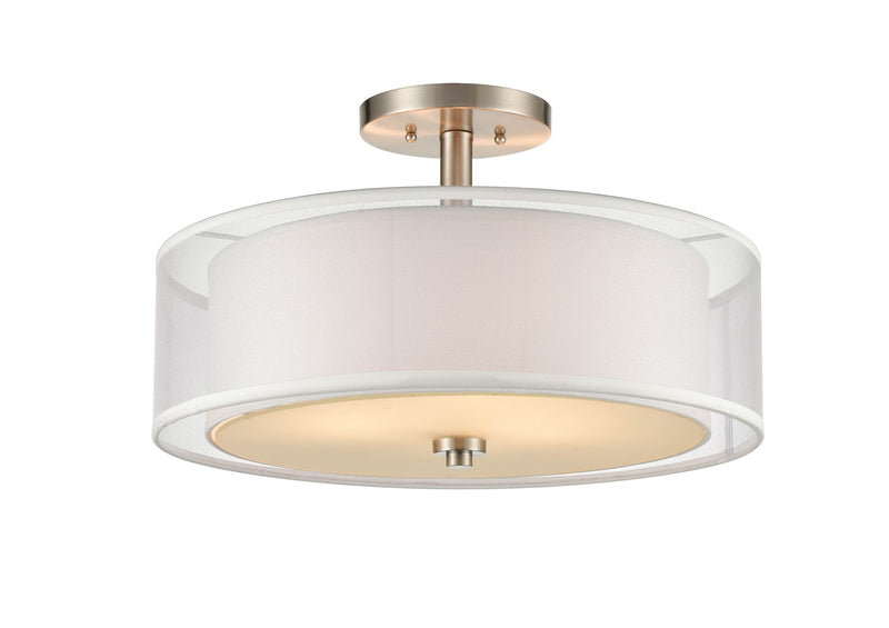 Shoppers Lighting SMF2203-BN 3-Light Semi-Flush, Brushed Nickel Finish Main Image.jpg