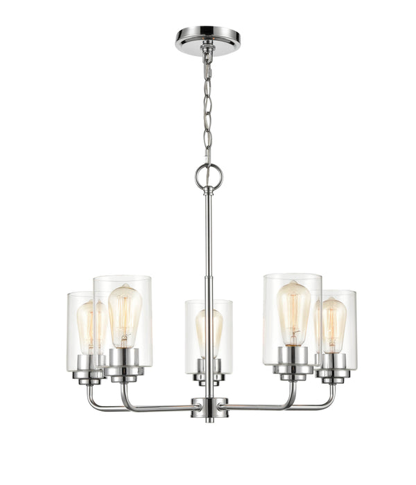 Shoppers Lighting CH2025-CH 5-Light Chandelier, Chrome Finish Main Image.jpg